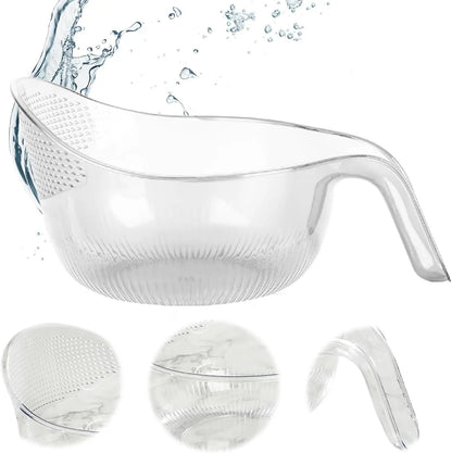 Multifunction Rice Strainer Bowl – BPA-Free Kitchen Colander with Handle