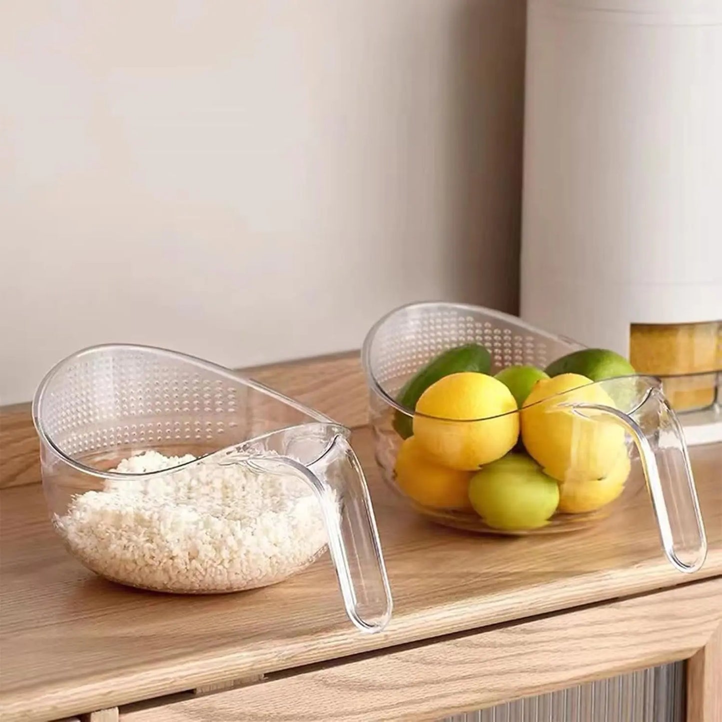 Multifunction Rice Strainer Bowl – BPA-Free Kitchen Colander with Handle