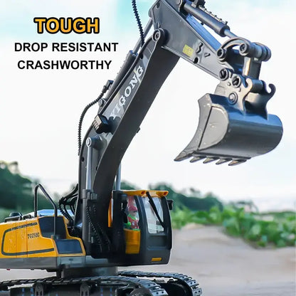 1:20 RC Alloy Excavator – 2.4GHz Rechargeable Remote Control Construction Vehicle