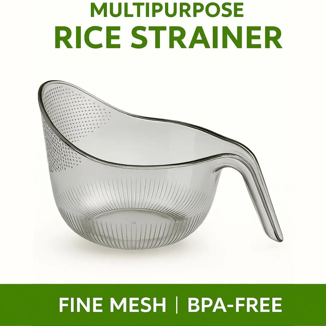 Multifunction Rice Strainer Bowl – BPA-Free Kitchen Colander with Handle