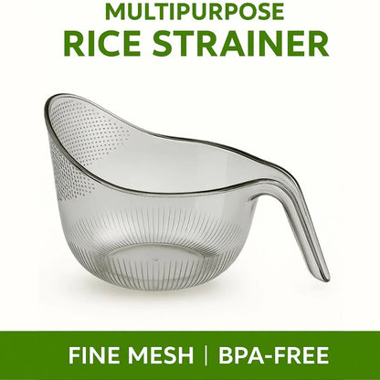 Multifunction Rice Strainer Bowl – BPA-Free Kitchen Colander with Handle
