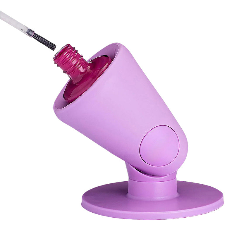 Anti-Spill Nail Polish Holder - Silicone Bottle Stand for Easy Manicures