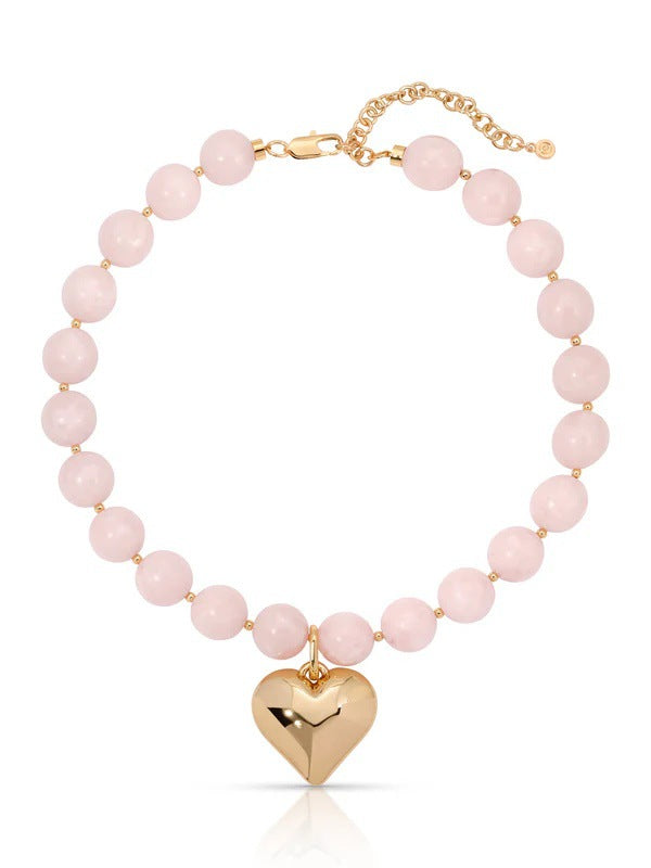 18K Gold Plated Turquoise Heart Necklace for Women