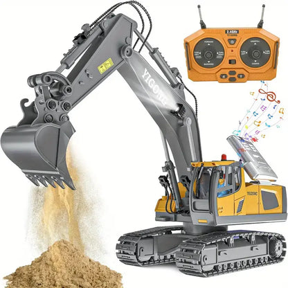 1:20 RC Alloy Excavator – 2.4GHz Rechargeable Remote Control Construction Vehicle